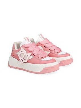 Naked Wolfe Pink and White Platform Sneakers